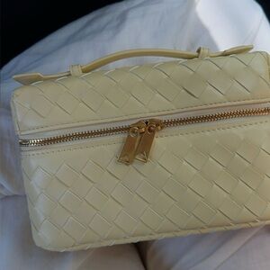 Amazon Butter Yellow Woven Leather Bag